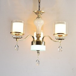 Modern Contemporary Electroplated Feature for Crystal Metal Chandelier