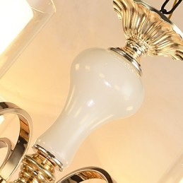 Modern Contemporary Electroplated Feature for Crystal Metal Chandelier