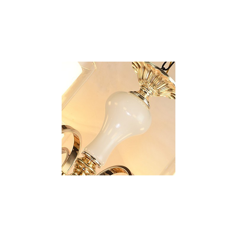 Modern Contemporary Electroplated Feature for Crystal Metal Chandelier