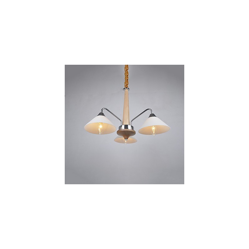 Modern Contemporary Country Electroplated Feature for Wood Bamboo Chandelier