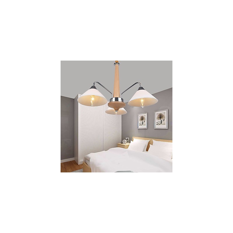 Modern Contemporary Country Electroplated Feature for Wood Bamboo Chandelier