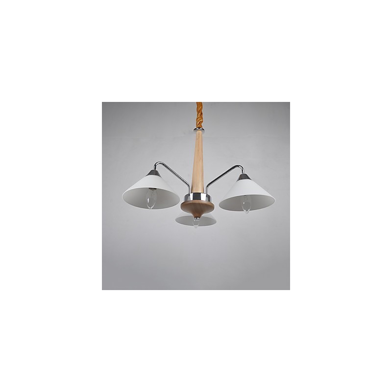 Modern Contemporary Country Electroplated Feature for Wood Bamboo Chandelier