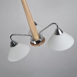 Modern Contemporary Country Electroplated Feature for Wood Bamboo Chandelier