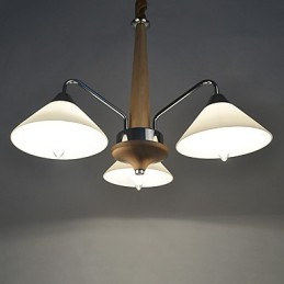 Modern Contemporary Country Electroplated Feature for Wood Bamboo Chandelier