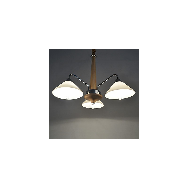 Modern Contemporary Country Electroplated Feature for Wood Bamboo Chandelier