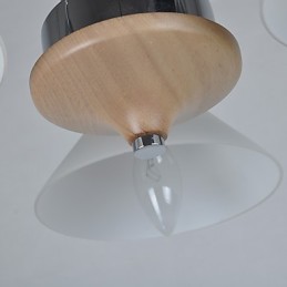 Modern Contemporary Country Electroplated Feature for Wood Bamboo Chandelier