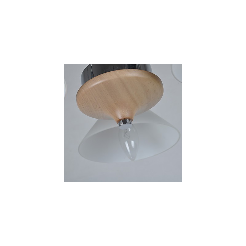 Modern Contemporary Country Electroplated Feature for Wood Bamboo Chandelier