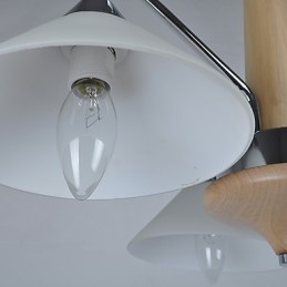 Modern Contemporary Country Electroplated Feature for Wood Bamboo Chandelier