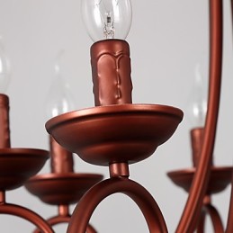 8 Lights Chandelier Modern Contemporary Traditional Lodge Vintage Retro Country Painting Feature for Crystal Metal