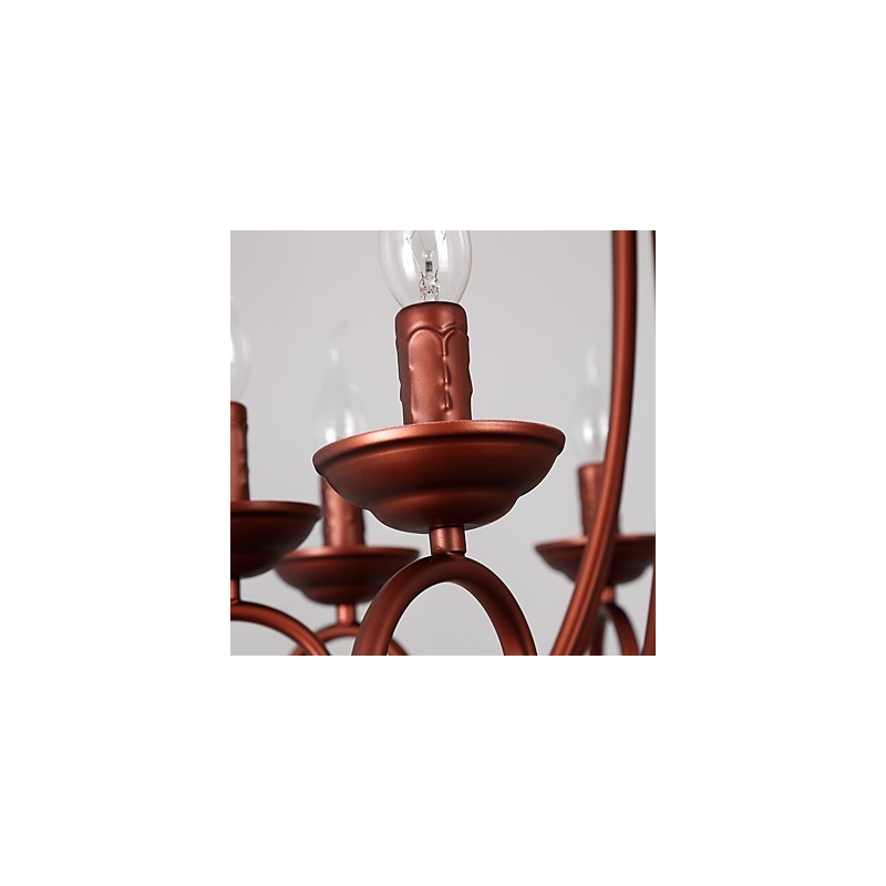 8 Lights Chandelier Modern Contemporary Traditional Lodge Vintage Retro Country Painting Feature for Crystal Metal