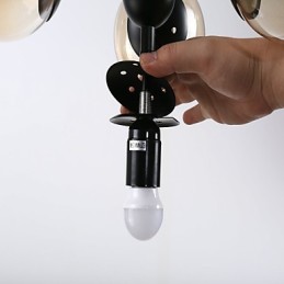 Traditional Classic Retro Painting Feature for Mini Style Metal Chandelier