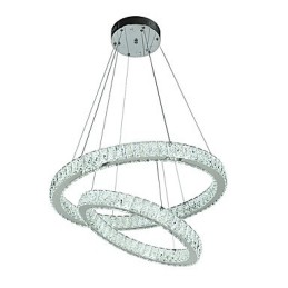 Indoor Crystal Chandelier Modern Pendant Light Ceiling Light Dimmable Lighting Lamp with Remote Control