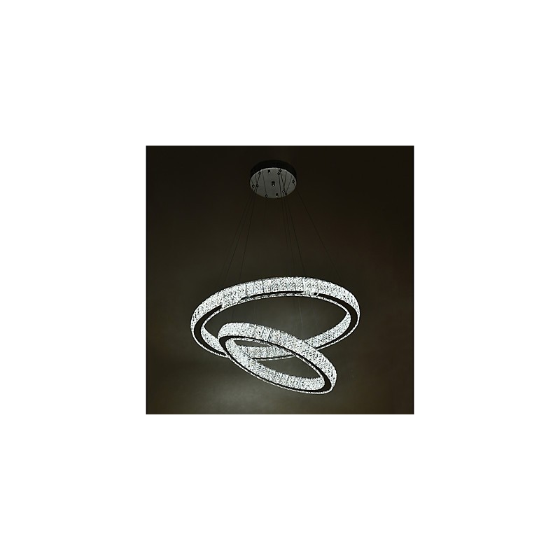 Indoor Crystal Chandelier Modern Pendant Light Ceiling Light Dimmable Lighting Lamp with Remote Control