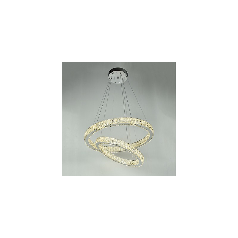 Indoor Crystal Chandelier Modern Pendant Light Ceiling Light Dimmable Lighting Lamp with Remote Control