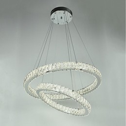 Indoor Crystal Chandelier Modern Pendant Light Ceiling Light Dimmable Lighting Lamp with Remote Control