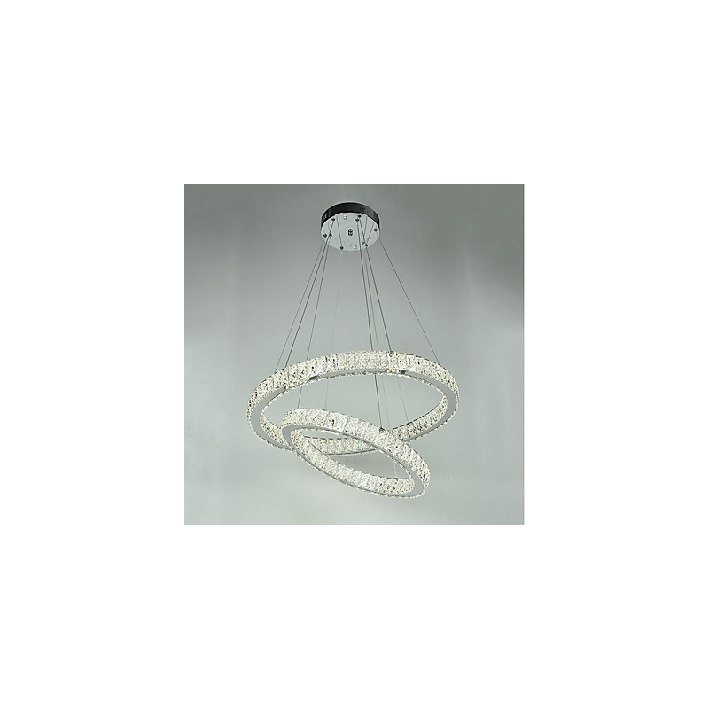 Indoor Crystal Chandelier Modern Pendant Light Ceiling Light Dimmable Lighting Lamp with Remote Control