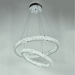 Indoor Crystal Chandelier Modern Pendant Light Ceiling Light Dimmable Lighting Lamp with Remote Control