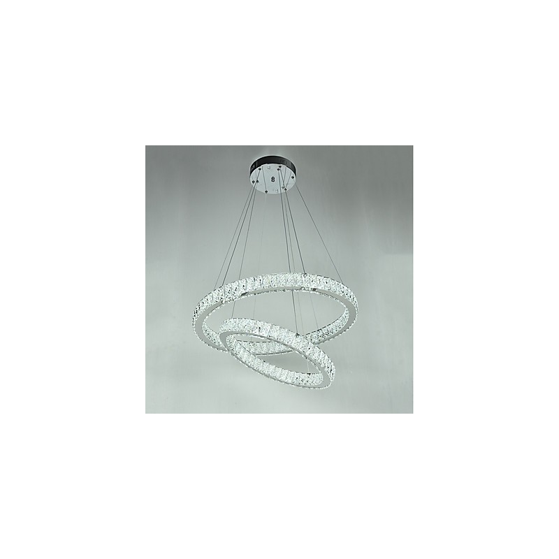 Indoor Crystal Chandelier Modern Pendant Light Ceiling Light Dimmable Lighting Lamp with Remote Control