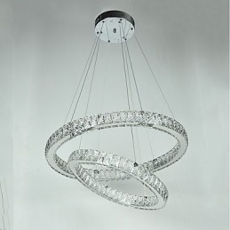 Indoor Crystal Chandelier Modern Pendant Light Ceiling Light Dimmable Lighting Lamp with Remote Control