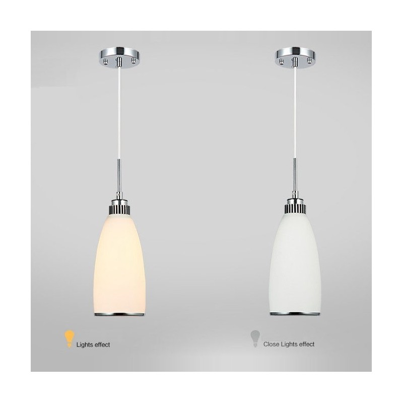 1 Light Modern Contemporary Integrated Metal Pendant Light