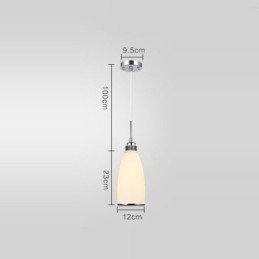 1 Light Modern Contemporary Integrated Metal Pendant Light