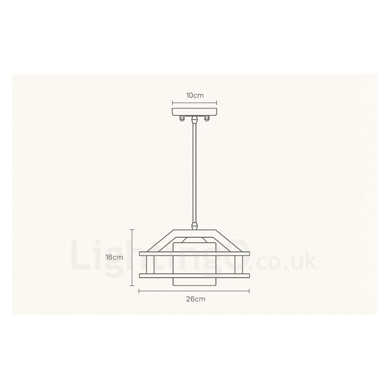 1 Light Wood Modern Contemporary Nordic style Pendant Light with Glass Shade