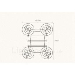 4 Light Wood Rustic Lodge Pendant Light with Glass Shade