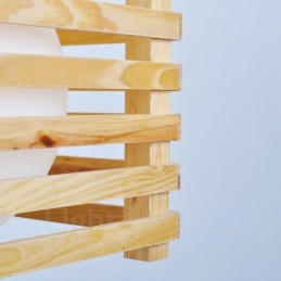 1 Light Wood Modern Contemporary Nordic style Pendant Light with Glass Shade