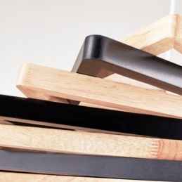 1 Light Wood Modern Contemporary Pendant Light with Wood Shade