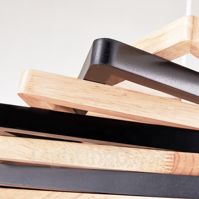 1 Light Wood Modern Contemporary Pendant Light with Wood Shade