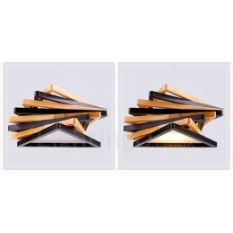 1 Light Wood Modern Contemporary Pendant Light with Wood Shade