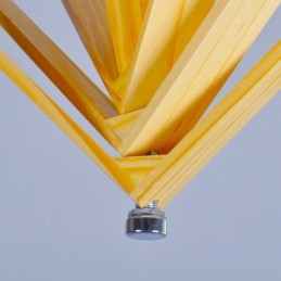 1 Light Wood Modern Contemporary Nordic style Pendant Light with Wood Shade