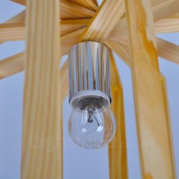 1 Light Wood Modern Contemporary Nordic style Pendant Light with Wood Shade