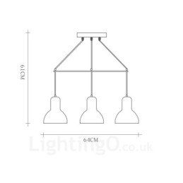 5 Light Wood Modern Contemporary Pendant Light with Iron Shade