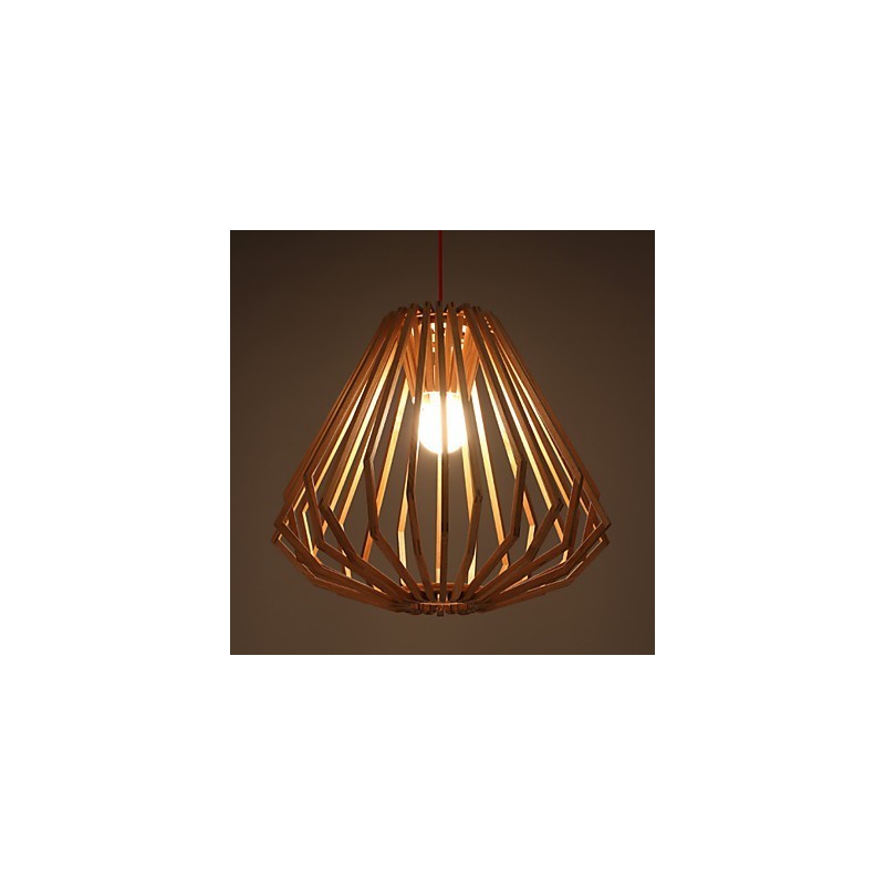 Chandelier Mini Style Traditional Classic Wood Bamboo