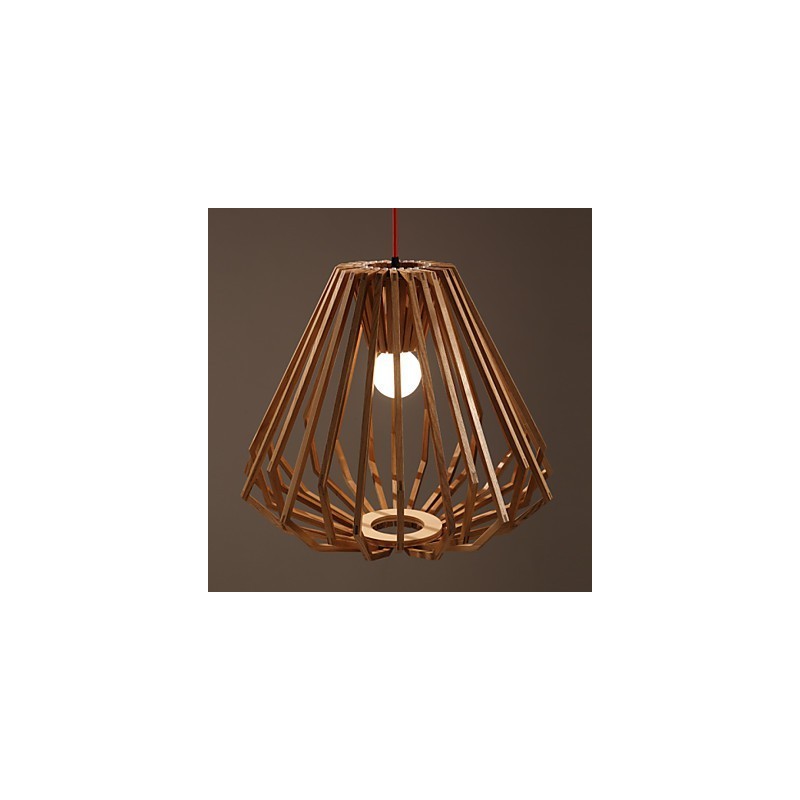Chandelier Mini Style Traditional Classic Wood Bamboo