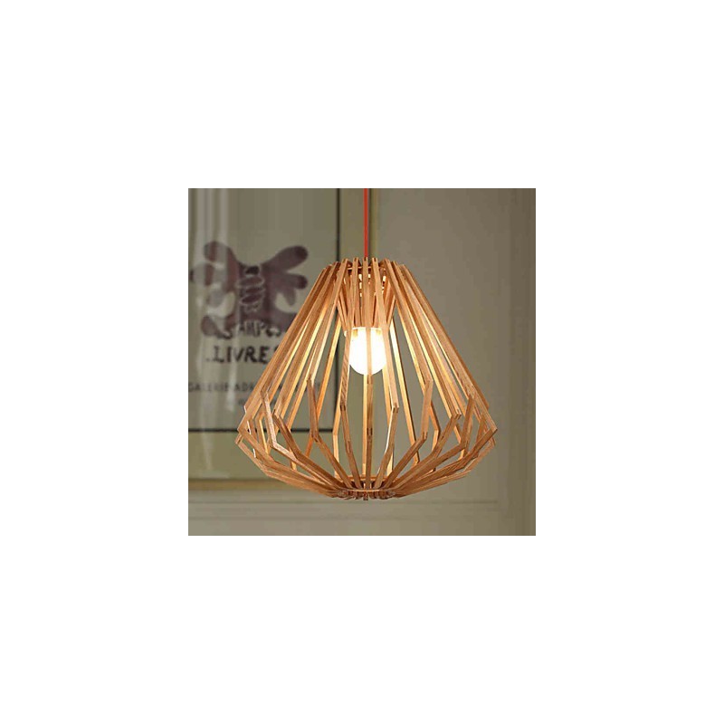 Chandelier Mini Style Traditional Classic Wood Bamboo