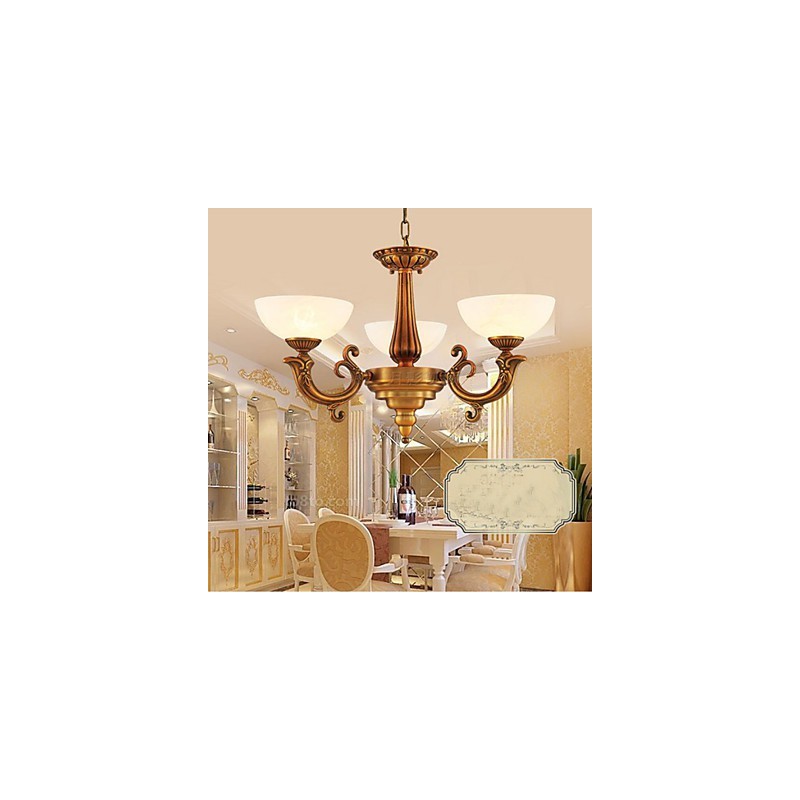 The Chinese Style Marble lamp Chandelier Full Copper lamp Chandelier