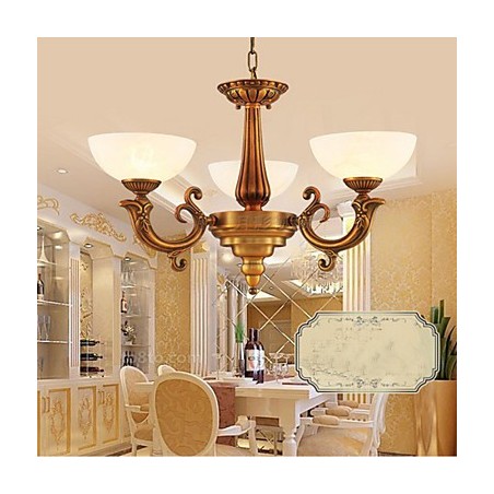 The Chinese Style Marble lamp Chandelier Full Copper lamp Chandelier
