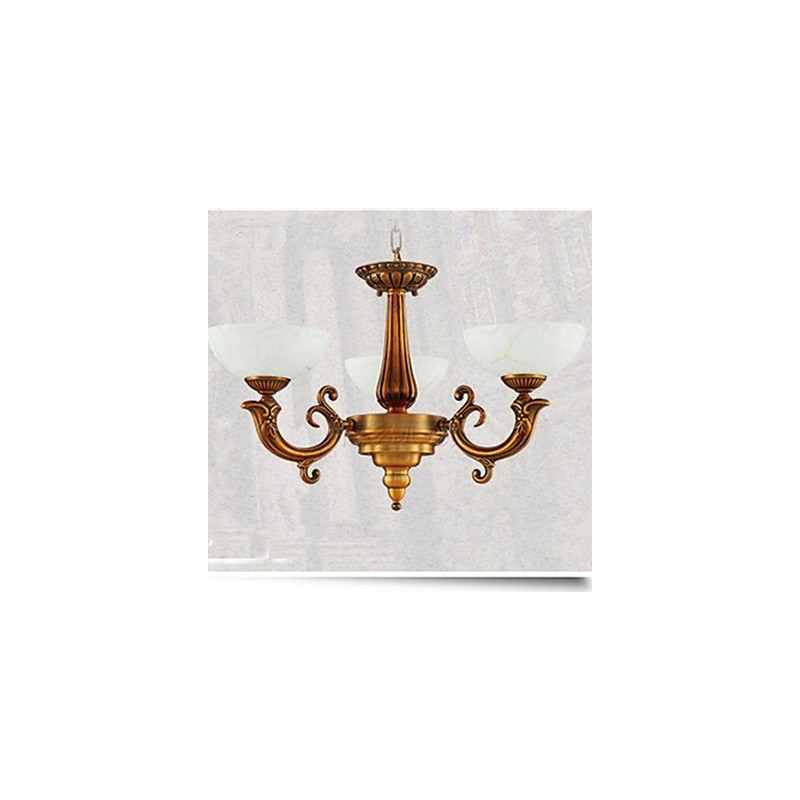 The Chinese Style Marble lamp Chandelier Full Copper lamp Chandelier