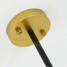 3 Light Modern Contemporary Nordic style Ceiling Lights Chandelier with Black and White Ball Glass Shade