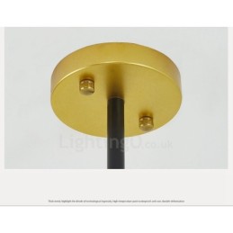 6 Light Modern Contemporary Nordic style Ceiling Lights Chandelier with Black and White Ball Glass Shade