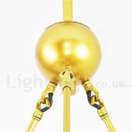 9 Light Modern Contemporary Nordic style Ceiling Lights Copper Plating Chandelier with Gold and White Ball Glass Shade