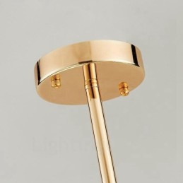 12 Light Modern Contemporary Ceiling Lights Copper Plating Chandelier with White Ball Glass Shade