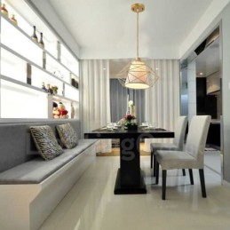 1 Light Retro Vintage Black Iron Pendant Light with Fabric Shades