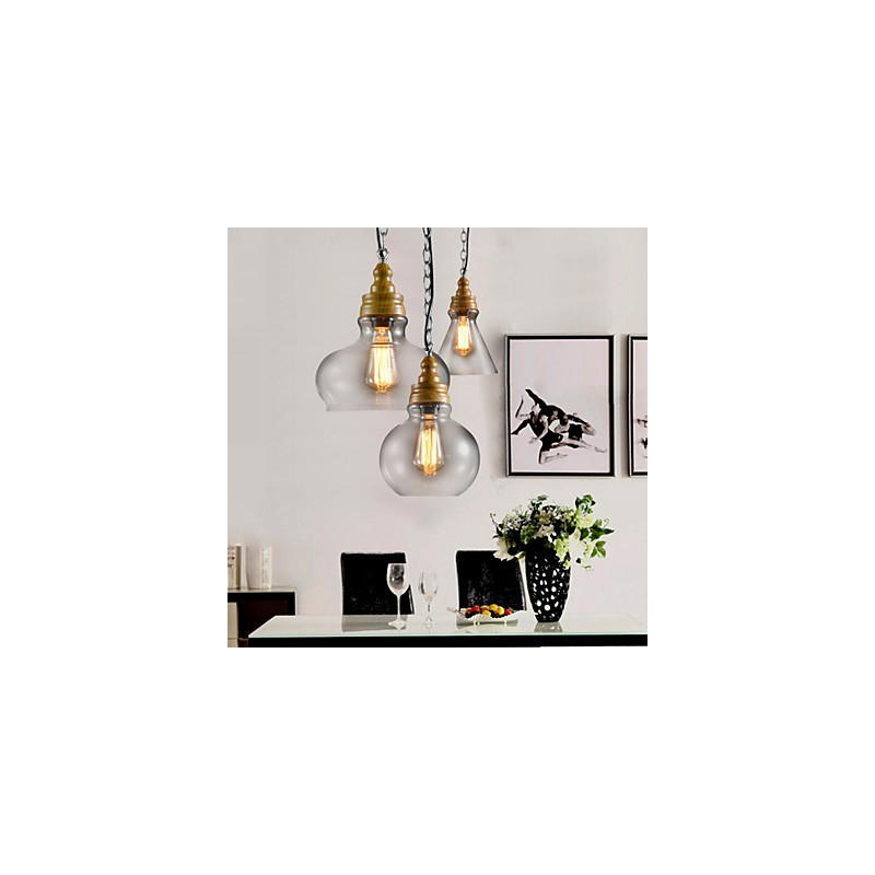 3 Light Modern Contemporary Mini Style Metal Chandelier Pendant Light