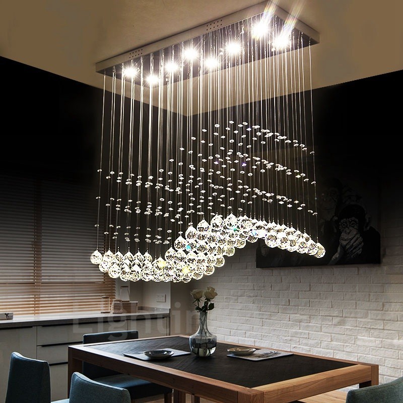 Modern Crystal Ceiling Pendant Light Indoor Chandelier Lighting Lamps Fixtures
