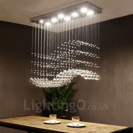 Modern Crystal Ceiling Pendant Light Indoor Chandelier Lighting Lamps Fixtures
