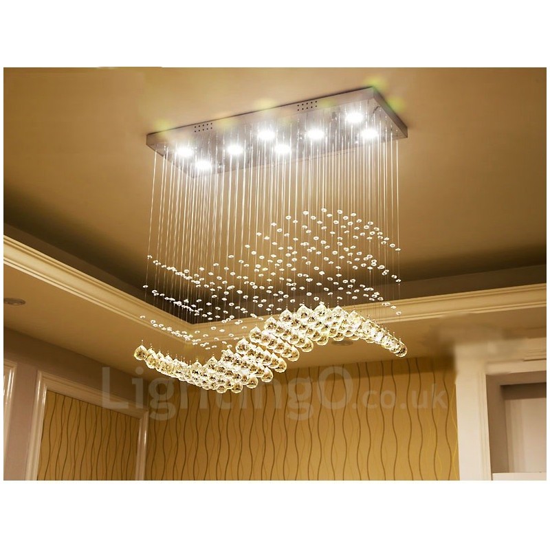 Modern Crystal Ceiling Pendant Light Indoor Chandelier Lighting Lamps Fixtures