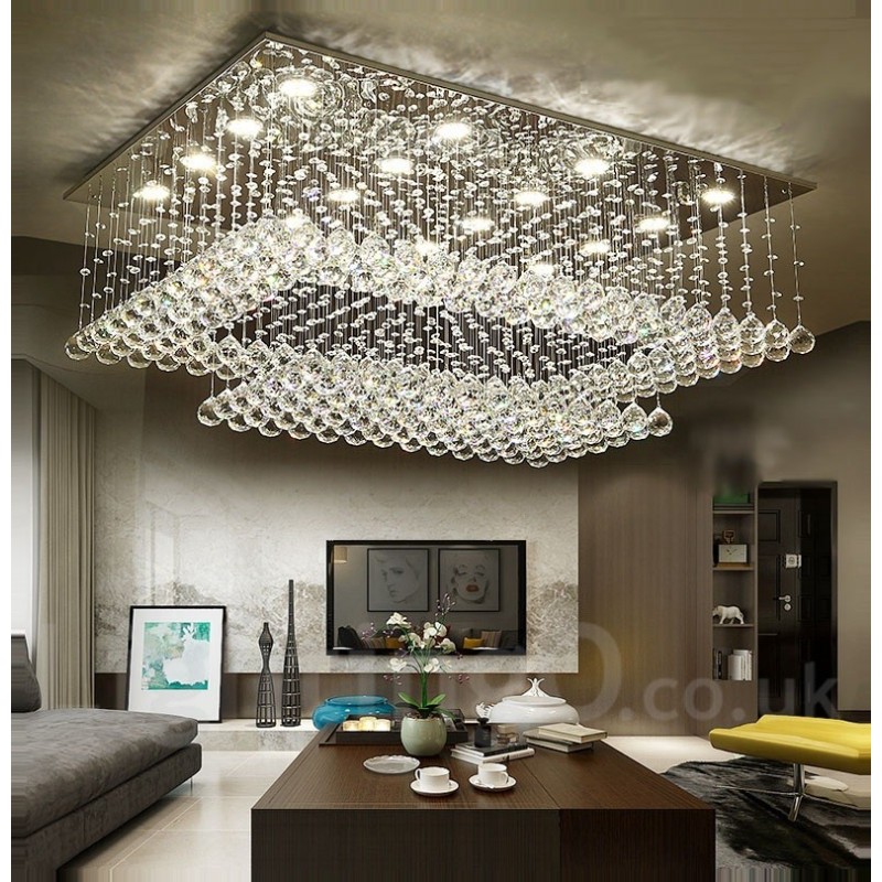 Modern Crystal Ceiling Pendant Light Indoor Chandelier Lighting Lamps Fixtures